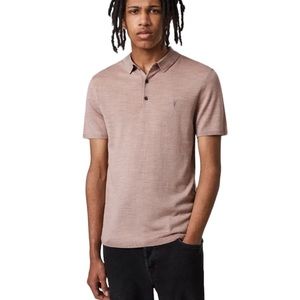 All Saints Mode Merino Short Sleeve Polo Shirt